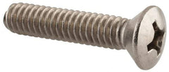Value Collection - 1/4-20 UNC, 1-1/4" OAL Phillips Drive Machine Screw - Oval Head, Grade 18-8 Stainless Steel, Uncoated, Without Washer - Exact Tool & Supply