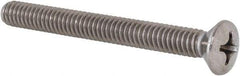 Value Collection - 1/4-20 UNC, 2-1/2" OAL Phillips Drive Machine Screw - Oval Head, Grade 18-8 Stainless Steel, Uncoated, Without Washer - Exact Tool & Supply