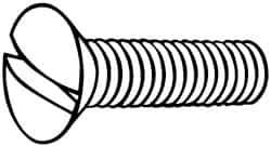 Value Collection - M3x0.50 Metric Coarse, 30mm OAL Slotted Drive Machine Screw - Oval Head, Grade 18-8 & A2 Stainless Steel, Uncoated, Without Washer - Exact Tool & Supply