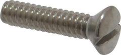 Value Collection - #4-40 UNC, 1/2" OAL Slotted Drive Machine Screw - Oval Head, Grade 18-8 Stainless Steel, Uncoated, Without Washer - Exact Tool & Supply