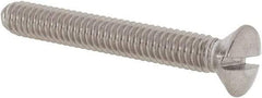 Value Collection - #8-32 UNC, 1-1/4" OAL Slotted Drive Machine Screw - Oval Head, Grade 18-8 Stainless Steel, Uncoated, Without Washer - Exact Tool & Supply