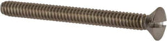 Value Collection - #10-24 UNC, 2" OAL Slotted Drive Machine Screw - Oval Head, Grade 18-8 Stainless Steel, Uncoated, Without Washer - Exact Tool & Supply