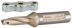 Iscar - 0.433 to 0.449" Diam, 3xD, 1.3" Max Depth, 5/8" Shank Diam, Replaceable Tip Drill - IDI Insert, 11 Seat Size, DCM Toolholder, Series ChamDrill - Exact Tool & Supply