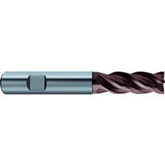 1/4x1/4x1/2x2-1/2 4Fl Carbide RF100 Diver End Mill-.0098 Chamfer-Cylindrical Shank-nano-Si - Exact Tool & Supply