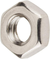 Value Collection - 1/4-20 UNC Stainless Steel Right Hand Hex Jam Nut - 7/16" Across Flats, 5/32" High, Uncoated - Exact Tool & Supply