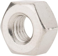 Value Collection - 3/8-16 UNC Stainless Steel Right Hand Heavy Hex Nut - 11/16" Across Flats, 23/64" High, Uncoated - Exact Tool & Supply