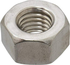 Value Collection - 1/2-13 UNC Stainless Steel Right Hand Heavy Hex Nut - 7/8" Across Flats, 31/64" High, Uncoated - Exact Tool & Supply