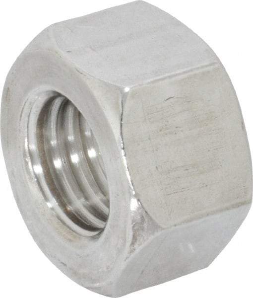 Value Collection - 3/4-10 UNC Stainless Steel Right Hand Heavy Hex Nut - 1-1/4" Across Flats, 47/64" High, Uncoated - Exact Tool & Supply