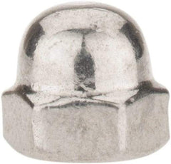 Value Collection - #6-32 UNC, 5/16" Width Across Flats, Uncoated, Stainless Steel Acorn Nut - 1/4" Overall Height, Grade 18-8 - Exact Tool & Supply