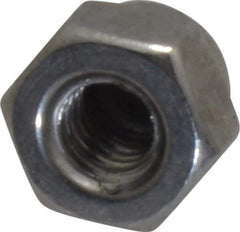 Value Collection - #8-32 UNC, 5/16" Width Across Flats, Uncoated, Stainless Steel Acorn Nut - 1/4" Overall Height, Grade 18-8 - Exact Tool & Supply