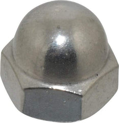 Value Collection - 5/16-18" UNC, 9/16" Width Across Flats, Stainless Steel Acorn Nut - 3/8" Overall Height, Grade 18-8 - Exact Tool & Supply