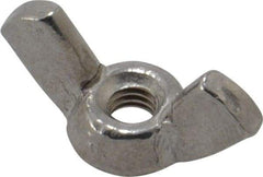 Value Collection - #8-32 UNC, Stainless Steel Standard Wing Nut - Grade 18-8, 0.72" Wing Span, 0.47" Wing Span - Exact Tool & Supply