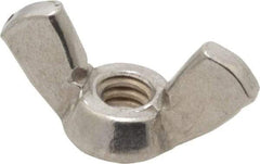 Value Collection - #10-24 UNC, Stainless Steel Standard Wing Nut - Grade 18-8, 0.91" Wing Span, 0.47" Wing Span - Exact Tool & Supply