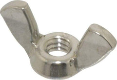 Value Collection - 1/4-20 UNC, Stainless Steel Standard Wing Nut - Grade 18-8, 1.1" Wing Span, 0.57" Wing Span - Exact Tool & Supply