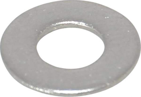 Value Collection - #10 Screw, Grade 18-8 Stainless Steel Standard Flat Washer - 13/64" ID x 7/16" OD, 0.031" Thick - Exact Tool & Supply