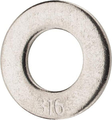 Value Collection - 5/16" Screw, Grade 316 Stainless Steel Standard Flat Washer - 11/32" ID x 11/16" OD, 0.065" Thick - Exact Tool & Supply