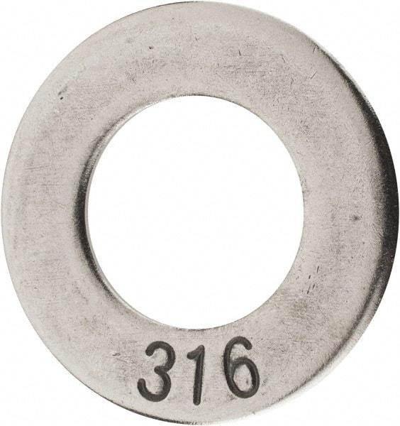 Value Collection - 1" Screw, Grade 316 Stainless Steel Standard Flat Washer - 1-1/16" ID x 1.87" OD, 1/8" Thick - Exact Tool & Supply