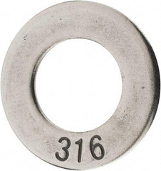 Value Collection - 1" Screw, Grade 316 Stainless Steel Standard Flat Washer - 1-1/16" ID x 1.87" OD, 1/8" Thick - Exact Tool & Supply