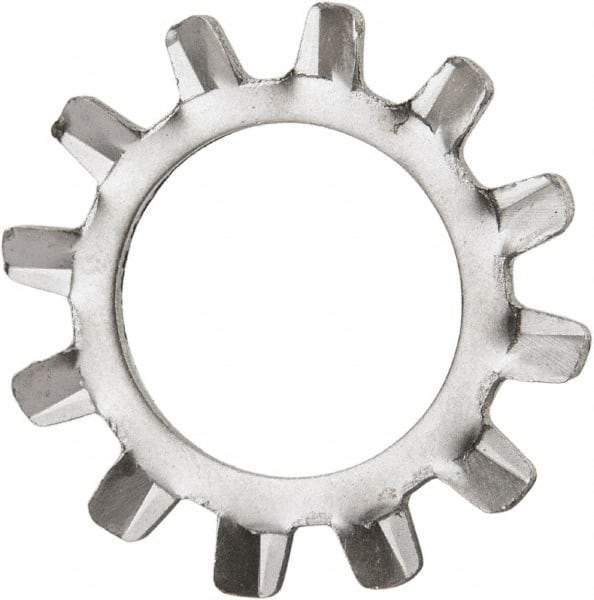 Value Collection - 1/2" Screw, 0.53" ID, Stainless Steel External Tooth Lock Washer - 0.9" OD, Grade 410 - Exact Tool & Supply