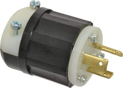 Leviton - 250 VAC, 20 Amp, L6-20P Configuration, Industrial Grade, Self Grounding Plug - 1 Phase, 2 Poles, 0.385 to 0.78 Inch Cord Diameter - Exact Tool & Supply
