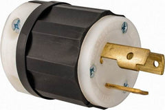 Leviton - 125 VAC, 30 Amp, L5-30P Configuration, Industrial Grade, Self Grounding Plug - 1 Phase, 2 Poles, 0.385 to 0.86 Inch Cord Diameter - Exact Tool & Supply