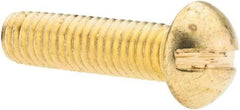 Value Collection - #10-24 UNC, 3/4" Length Under Head Slotted Drive Machine Screw - Round Head, Brass, Without Washer - Exact Tool & Supply