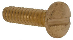Value Collection - #6-32 UNC, 1/2" Length Under Head Slotted Drive Machine Screw - Binding Head, Brass, Uncoated, Without Washer - Exact Tool & Supply