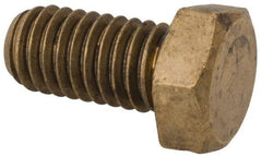 Value Collection - 3/8-16 UNC, 3/4" Length Under Head Hex Head Cap Screw - Brass, 9/16" Hex - Exact Tool & Supply