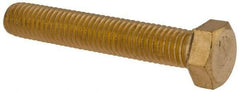 Value Collection - 1/2-13 UNC, 3" Length Under Head Hex Head Cap Screw - Brass, 3/4" Hex - Exact Tool & Supply