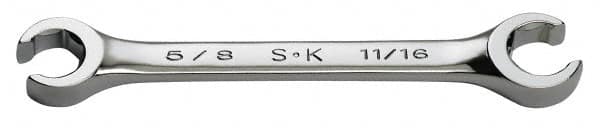 SK - 1/4 x 5/16", Chrome Finish, Open End Flare Nut Wrench - Exact Tool & Supply