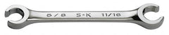 SK - 1/4 x 5/16", Chrome Finish, Open End Flare Nut Wrench - Exact Tool & Supply