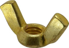 Value Collection - 5/16-18 UNC, Brass Standard Wing Nut - 1-1/4" Wing Span, 0.66" Wing Span - Exact Tool & Supply