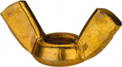 Value Collection - 1/2-13 UNC, Brass Standard Wing Nut - 1.94" Wing Span, 1" Wing Span - Exact Tool & Supply
