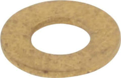 Value Collection - #6 Screw, Brass Standard Flat Washer - 0.147" ID x 5/16" OD, 0.025" Thick, Plain Finish - Exact Tool & Supply