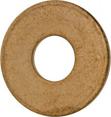 Value Collection - #14 Screw, Brass Standard Flat Washer - 0.26" ID x 11/16" OD, 0.051" Thick, Plain Finish - Exact Tool & Supply