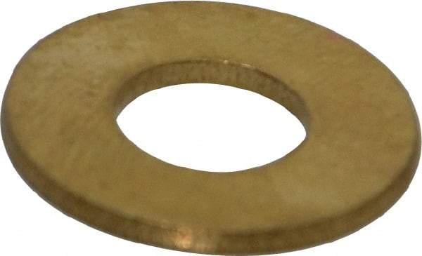 Value Collection - #20 Screw, Brass Standard Flat Washer - 0.334" ID x 3/4" OD, 0.056" Thick, Plain Finish - Exact Tool & Supply