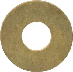 Value Collection - #24 Screw, Brass Standard Flat Washer - 0.386" ID x 1" OD, 0.074" Thick, Plain Finish - Exact Tool & Supply