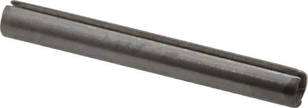 Value Collection - 1/16" Diam x 1/2" Long Slotted Spring Pin - Grade 420 Stainless Steel, Bright Finish - Exact Tool & Supply