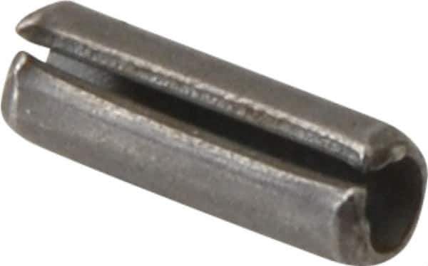 Made in USA - 5/64" Diam x 1/4" Long Slotted Spring Pin - Grade 420 Stainless Steel, Bright Finish - Exact Tool & Supply