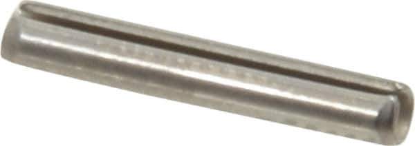 Value Collection - 5/64" Diam x 1/2" Long Slotted Spring Pin - Grade 420 Stainless Steel, Bright Finish - Exact Tool & Supply