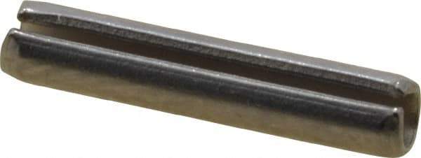 Value Collection - 3/32" Diam x 1/2" Long Slotted Spring Pin - Grade 420 Stainless Steel, Bright Finish - Exact Tool & Supply