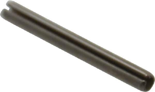 Made in USA - 3/32" Diam x 7/8" Long Slotted Spring Pin - Grade 420 Stainless Steel, Bright Finish - Exact Tool & Supply