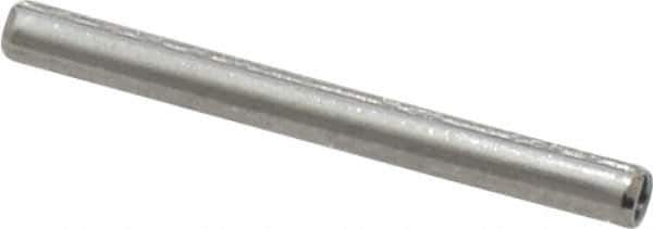 Made in USA - 3/32" Diam x 1" Long Slotted Spring Pin - Grade 420 Stainless Steel, Bright Finish - Exact Tool & Supply