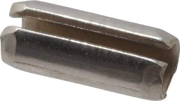 Made in USA - 1/8" Diam x 5/16" Long Slotted Spring Pin - Grade 420 Stainless Steel, Bright Finish - Exact Tool & Supply