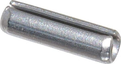 Made in USA - 1/8" Diam x 7/16" Long Slotted Spring Pin - Grade 420 Stainless Steel, Bright Finish - Exact Tool & Supply
