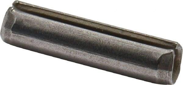 Made in USA - 1/8" Diam x 1/2" Long Slotted Spring Pin - Grade 420 Stainless Steel, Bright Finish - Exact Tool & Supply