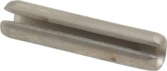 Made in USA - 1/8" Diam x 9/16" Long Slotted Spring Pin - Grade 420 Stainless Steel, Bright Finish - Exact Tool & Supply