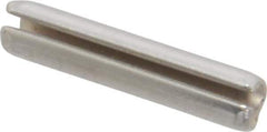 Made in USA - 1/8" Diam x 5/8" Long Slotted Spring Pin - Grade 420 Stainless Steel, Bright Finish - Exact Tool & Supply