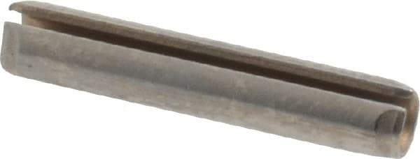 Made in USA - 1/8" Diam x 11/16" Long Slotted Spring Pin - Grade 420 Stainless Steel, Bright Finish - Exact Tool & Supply