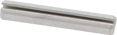 Made in USA - 1/8" Diam x 3/4" Long Slotted Spring Pin - Grade 420 Stainless Steel, Bright Finish - Exact Tool & Supply